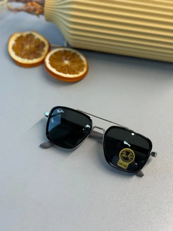 Ray-Ban Retro Square – Gümüş Krom – Koyu Yeşil Güneş Gözlüğü