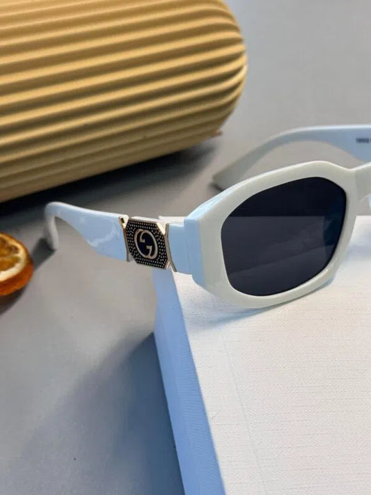 Gucci 5806 Hexagonal Güneş Gözlüğü- Beyaz