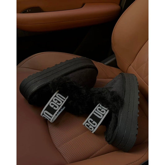 Siyah tütlü-lastikli UGG